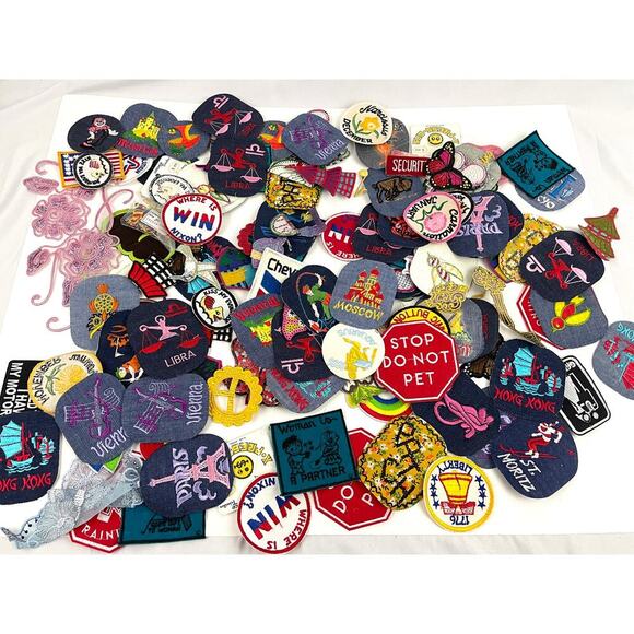 150 PC Assorted Sewing Applique Patches Iron on Sew On NEW Mixed Sequin Crafting - Picture 1 of 14